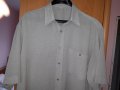 Мъжка риза с къс ръкав светлосива голям размер, снимка 5