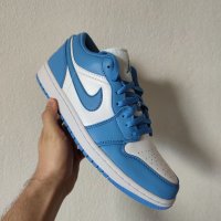 Nike Air Jordan 1 Low Blue unc university blue white обувки Маратонки Кецове номер 43 размер, снимка 10 - Маратонки - 37561071