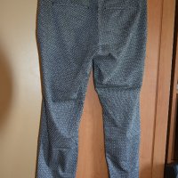 Пролетно - есенен панталон в сиво-синьо, бяло и черно, снимка 2 - Панталони - 42309250