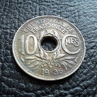 Стара монета 10 сантима 1936 г. Франция - топ !, снимка 1 - Нумизматика и бонистика - 42211418
