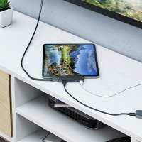 Нов USB C хъб Адаптер Докинг станция 7 в 1 за iPad Pro MacBook Pro, снимка 3 - Други - 40454627