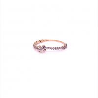 Златен дамски пръстен 0,97гр. размер:56 14кр. проба:585 модел:9922-5, снимка 2 - Пръстени - 38386294