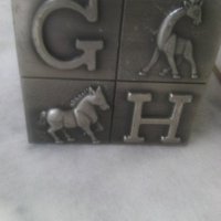 Обучително метално кубче с английската азбука, снимка 4 - Образователни игри - 34006942