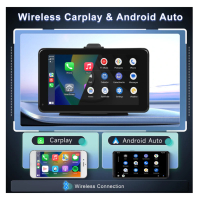 AndroidAuto/Apple Carplay IPS 7" Монитор+Камера за заден ход, снимка 7 - Аксесоари и консумативи - 44553852