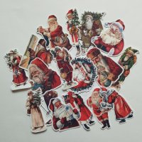 Дизайнерски скрапбук стикери Дядо Коледа 17 бр - V089, снимка 2 - Други - 42470291