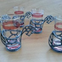 Руски стакани  подстакани  чашки чаши, снимка 6 - Антикварни и старинни предмети - 30720382