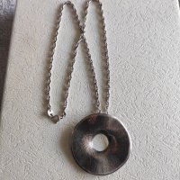 Сребърен синджир с висулка (201), снимка 2 - Колиета, медальони, синджири - 42863185