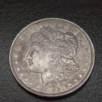 Сребърна Монета 1921 ONE DOLLAR-Оригинална , снимка 2 - Нумизматика и бонистика - 44415960