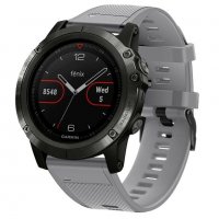 Силиконова каишка GARMIN Fenix 6, 6X, Pro, Solar червен цвят, снимка 11 - Каишки за часовници - 35580141