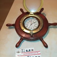 antique france-часовник рул-месинг/дърво 2710221637, снимка 3 - Колекции - 38472657