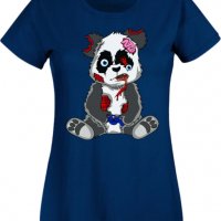 Дамска Тениска Panda Bear Zombi Gamer STAGE 2,Изненада,Повод,Подарък,Празник, снимка 6 - Тениски - 37640055