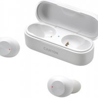 Слушалки Безжични Блутут CANYON CNE-CBTHS1W Бели, С Микрофон, Тип тапи за уши In-Ear Bluetooth wirel, снимка 1 - Bluetooth слушалки - 32136310