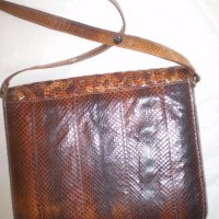 РЕТРО Кожена Дамска Чанта естествена кафява кожа, снимка 8 - Антикварни и старинни предмети - 33859406