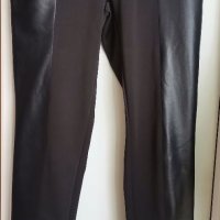 Дамски панталон L/XL с кожени елементи , снимка 1 - Панталони - 37750363