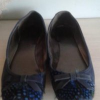 Сини велурени пантофки Nine West – N 40, снимка 1 - Дамски ежедневни обувки - 38445036