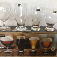Кристални чаши за бира Maison Fornie, сет от 4 чаши, за ценители на бирата, снимка 1 - Чаши - 44686376