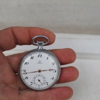 Джобен часовник ''Омега'' порцеланов циферблат 48 мм, снимка 11 - Колекции - 39376467