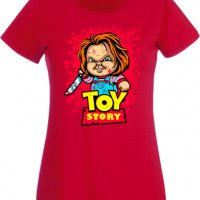 Дамска Тениска Toy Story Chucky Изненада,Повод,Подарък,Празник, снимка 8 - Тениски - 37639266
