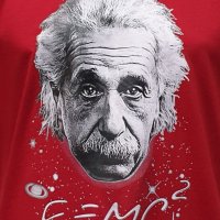 Нова мъжка тениска с трансферен печат Алберт Айнщайн, снимка 8 - Тениски - 34963916