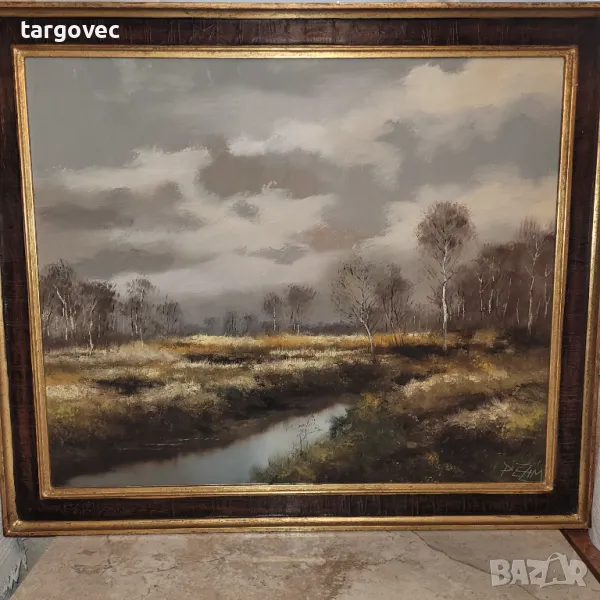 Прекрасна маслена картина немски автор, снимка 1