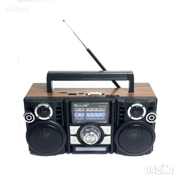 Музикално радио със соларен панел RX65D – Класически дизайн, FM/AM/SW радио с BT, USB, карта памет, снимка 1