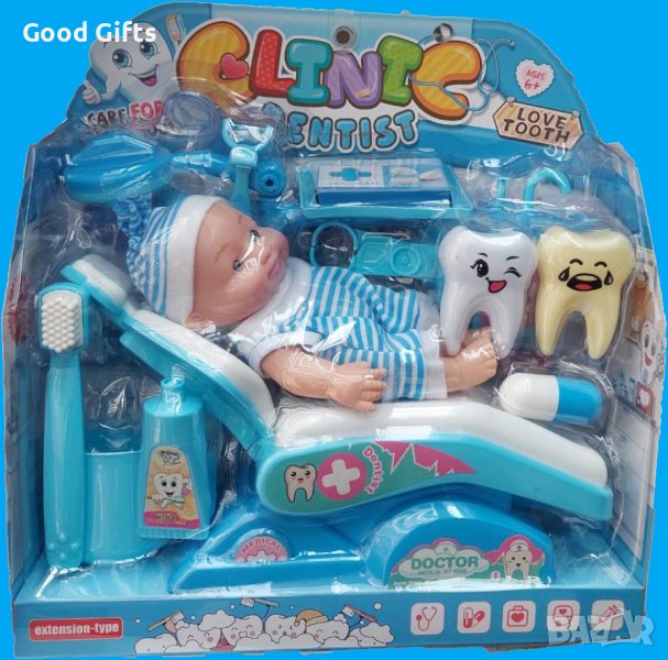 Комплект детски зъболекар с кукла бебе, снимка 1