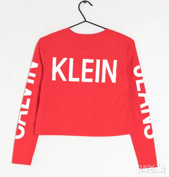 Calvin Klein Jeans Logo Оригинална Дамска Тениска Блуза XS, снимка 1