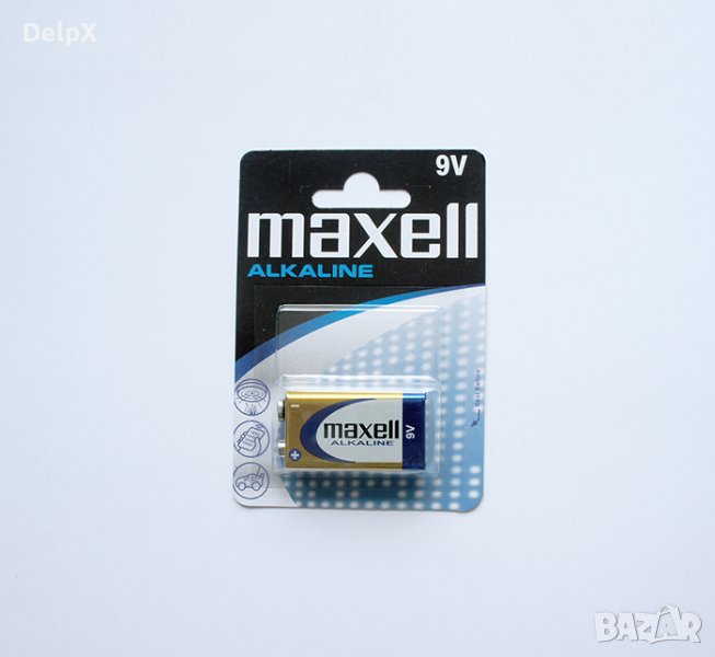 Алкална батерия MAXELL 9V 6LR61 (MN1604), снимка 1