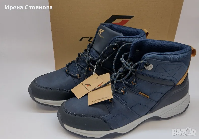 Мъжки зимни боти Runners, син цвят 45, снимка 1