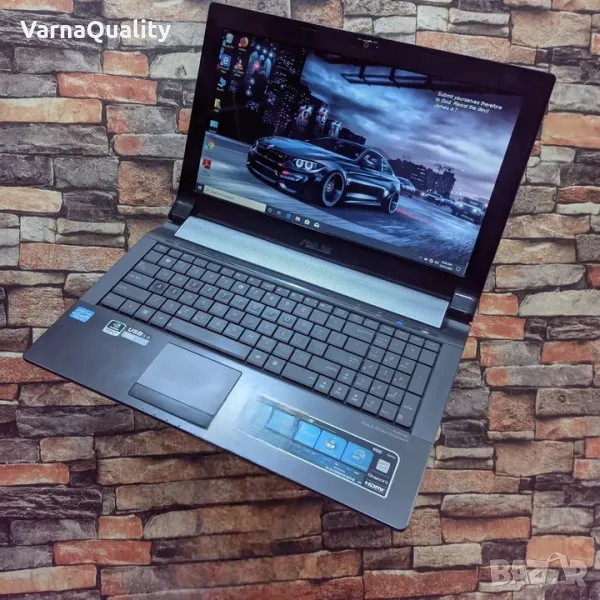 4-Ядрен Геймърски лаптоп - Asus N53S, i7-2670QM upTo 3 GHz, 128GB SSD, 8GB RAM, GT550M +нова батерия, снимка 1