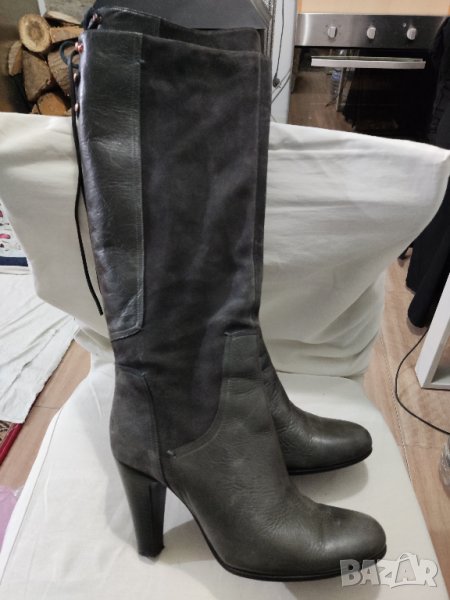 Дизайнерски кожени ботуши до коляното Filippa K, снимка 1