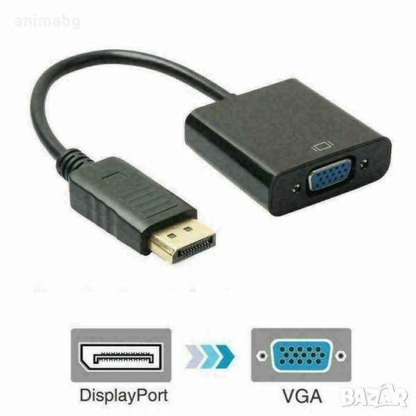 ANIMABG DP Display Port Male към VGA преобразувател, снимка 1