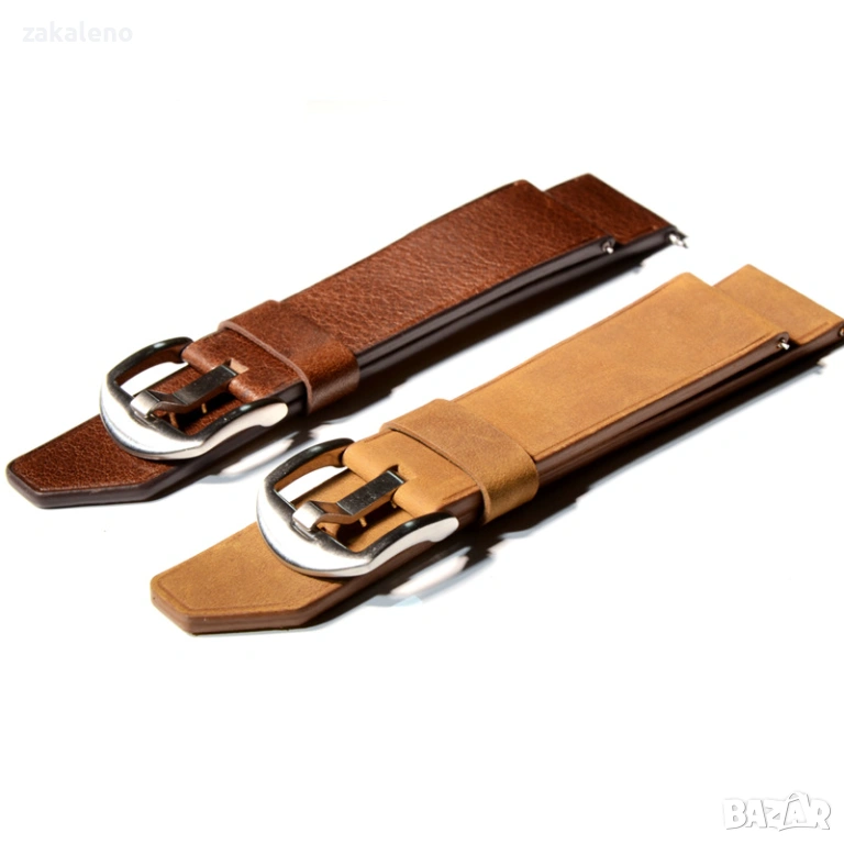 GL02 Кожена каишка за Apple Samsung Galaxy Watch Huawei Xiaomi Garmin, снимка 1