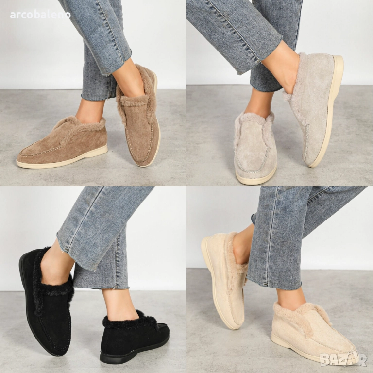 Дамски зимни боти до глезена, 4цвята , снимка 1