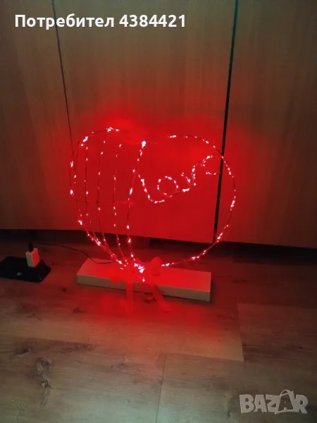 Обемна светеща фигура с формата на сърце -различни видове , снимка 1