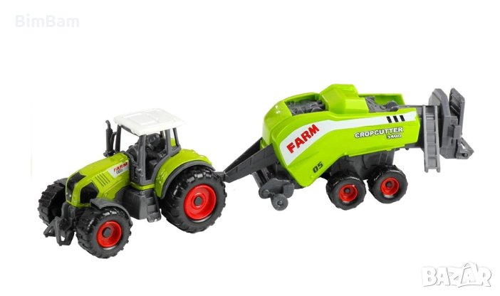 Детски трактор с ремарке  комбайн/ ТURBO GEARS, снимка 1