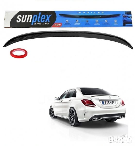 Спойлер Лип за Mercedes C W205 14-2019 черен пиано лак, снимка 1