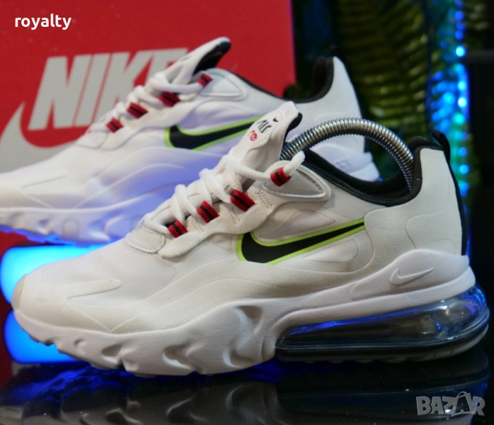 NIKE AIR MAX 270 REACT Цвят-Бяло, Черно и Зелено мъжки маратонки , снимка 1