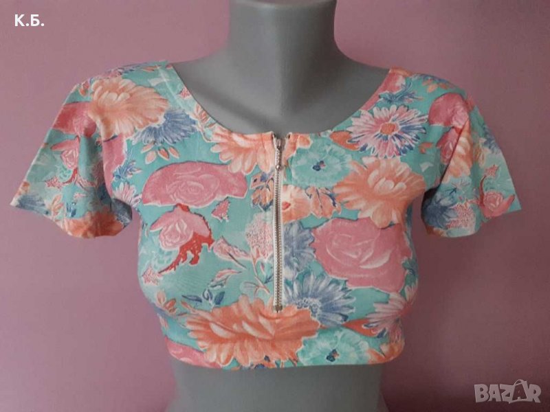 Нова! Къса блузка/ кроп, снимка 1
