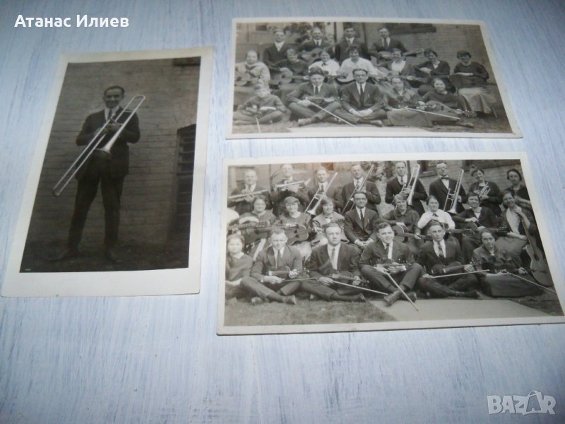 Лот от 3 снимки на оркестър от Newark USA 1923г., снимка 1