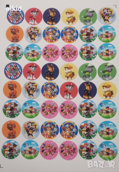 48 бр Пес Патрул Paw Pes Patrol лепенки стикери с надписи ръчна изработка подарък, снимка 1