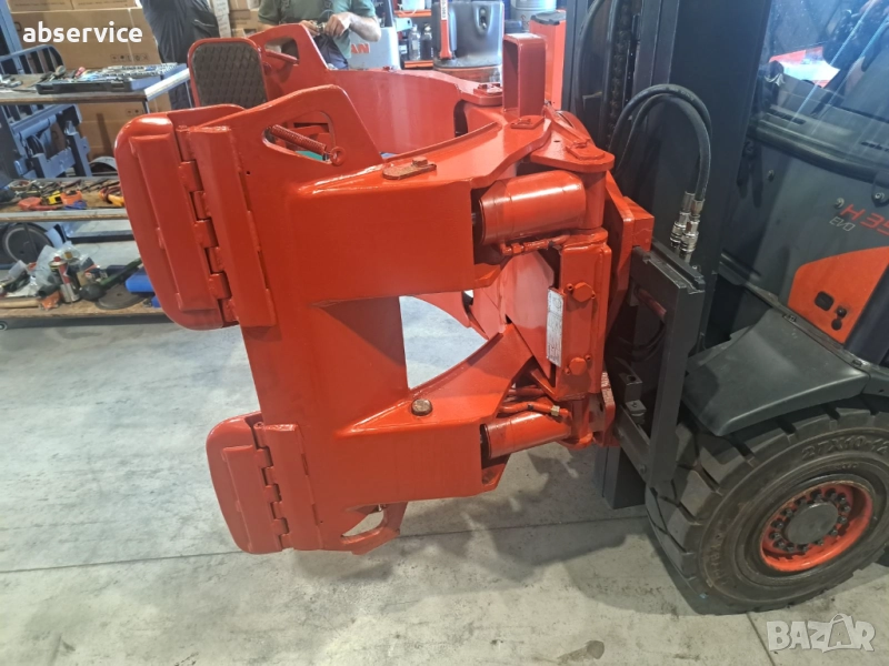 Bolzoni Auramo RA-300NJ – хидравлично захващане за ролки хартия, 3 000 кг, 180° въртене, снимка 1