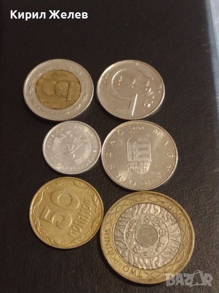 Лот монети от цял свят 6 броя АНГЛИЯ, УНГАРИЯ, УКРАЙНА ЗА КОЛЕКЦИЯ 16864, снимка 1