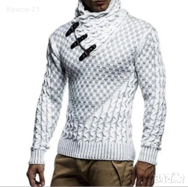 Мъжки пуловер плетен, снимка 1