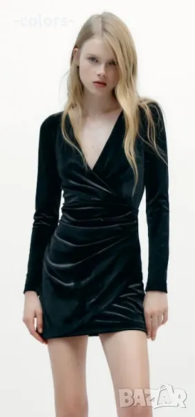 Велвет рокля Zara, снимка 1