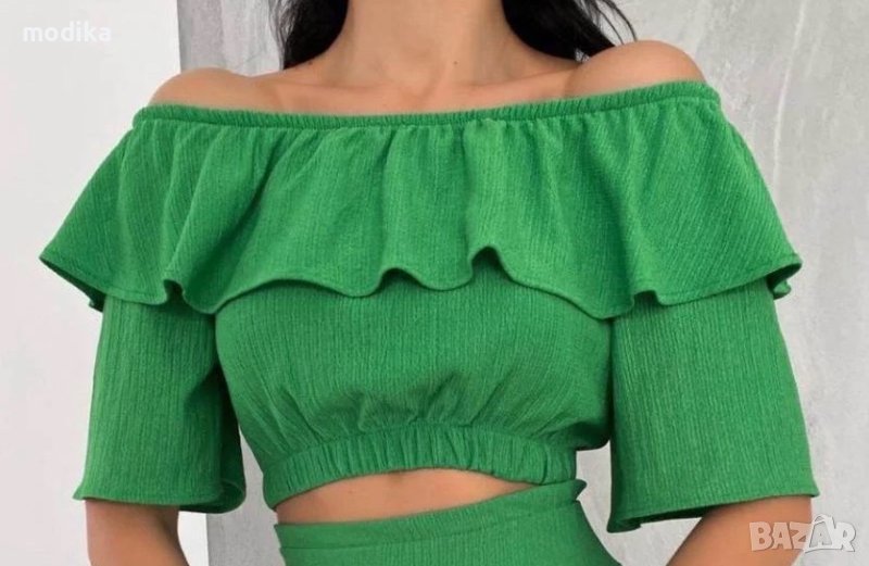 Дамска блуза в зелено , снимка 1