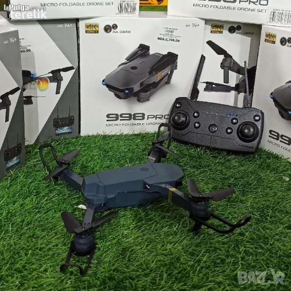 ^ХИТ Нов DRON 998, 4K ULTRA HD; WIFI HPV 2.4G, Камера 2MP приложение за телефонна предаване на живо,, снимка 1