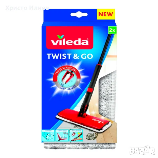 Резерва зa Моп Vileda Twist&Go резервен моп комплект 2бр Виледа, снимка 1