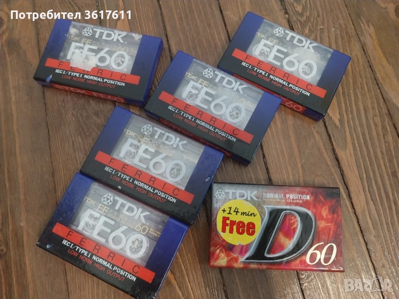 Аудио касети, касетки TDK нови- 6 броя, снимка 1