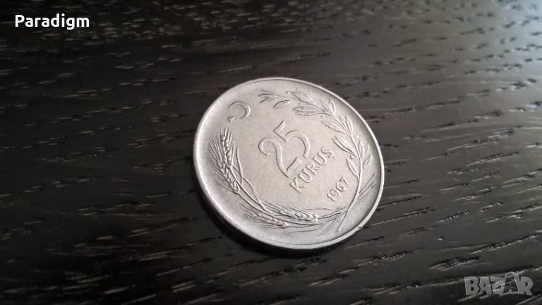 Монета - Турция - 25 куруша | 1967г., снимка 1